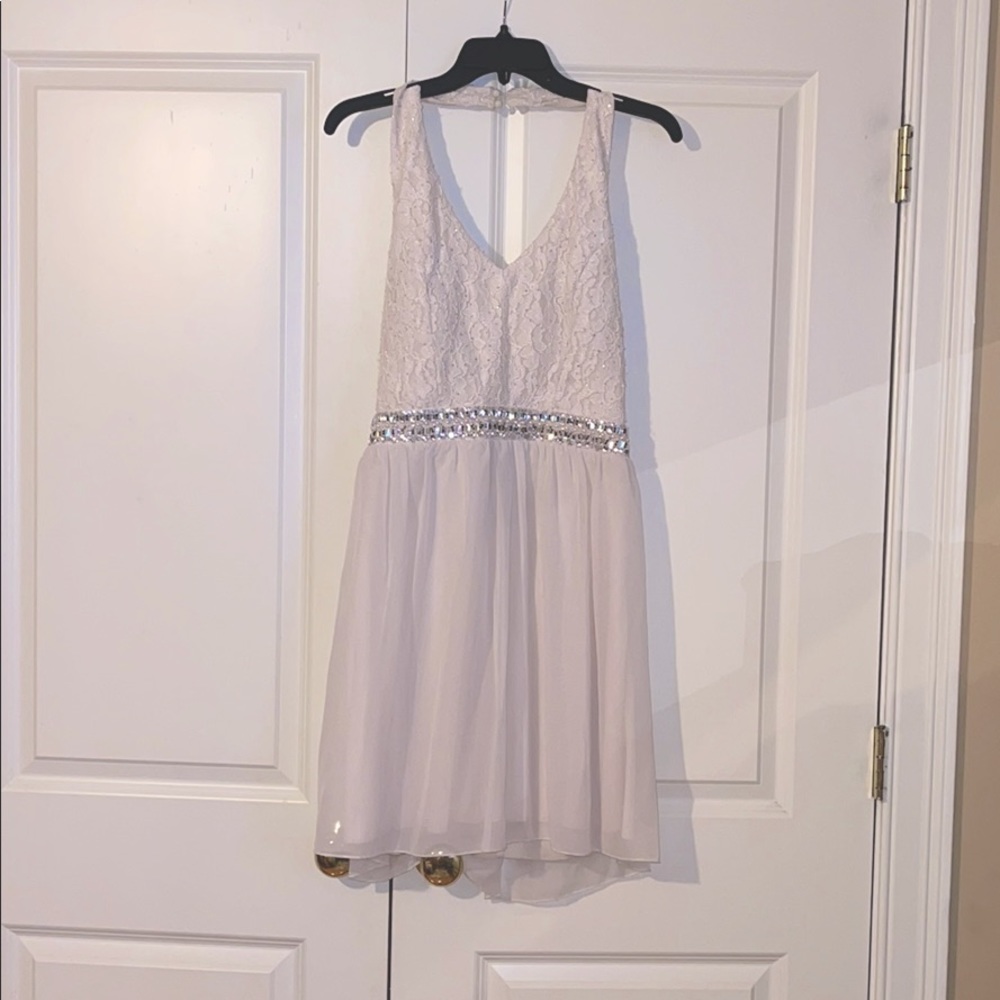 Prom/ Cocktail/ lace  halter mini dress
